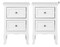 Set of two white nightstands. Farmhouse end side table chest with two drawers for bedroom, living room, or office.